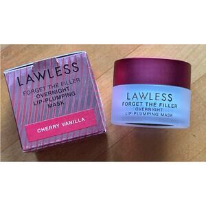 Lawless Forget the Filler Overnight Lip Plumping Mask Cherry Vanilla NIB .28 oz.